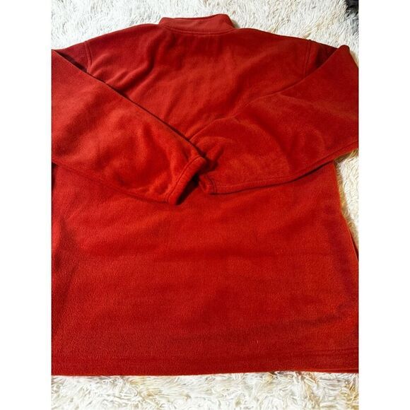 Passion USA Men's Rust Long sleeve zip up mock neck fleece sweater size L - Picture 5 of 6